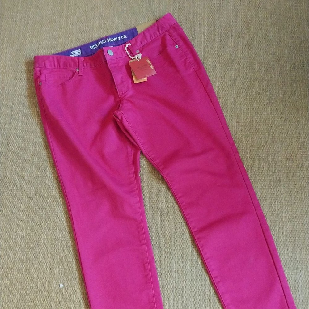 NWT Mossimo Fuchsia Jeans Size 15 Fit 6 - Picture 1 of 3